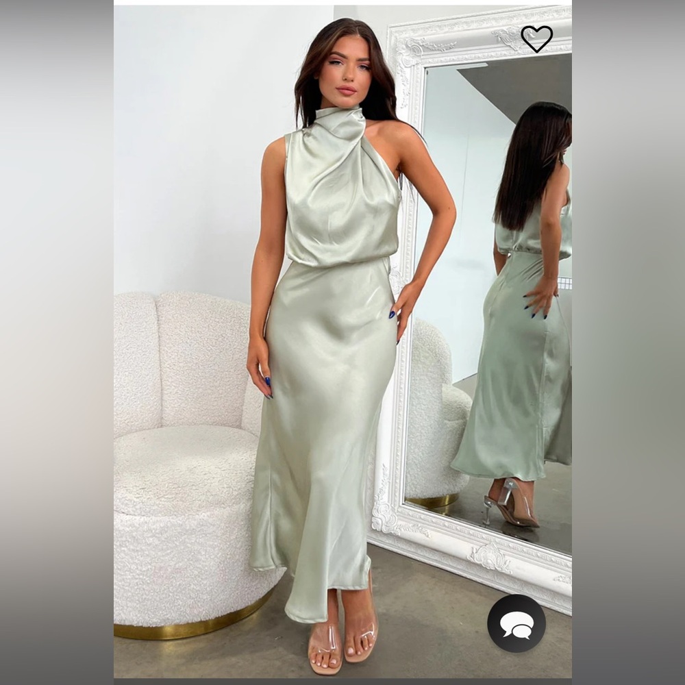 Sage Green Dress Silk